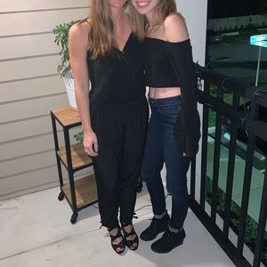 Express Black Spaghetti Strap Jumpsuit